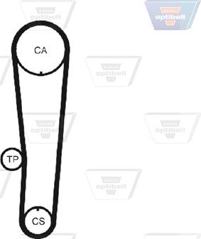 Optibelt ZRK 1061 - Timing Belt autospares.lv