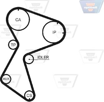 Optibelt ZRK 1146 - Timing Belt autospares.lv