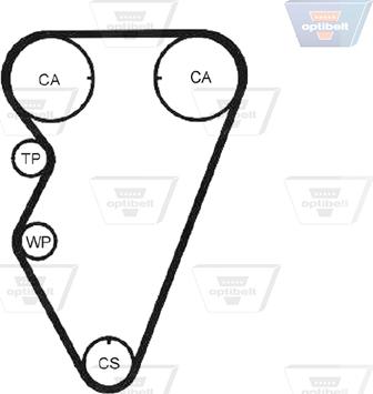 Optibelt ZRK 1392 - Timing Belt autospares.lv