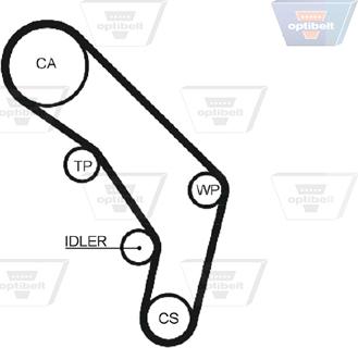 Optibelt ZRK 1241 - Timing Belt autospares.lv