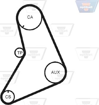 Optibelt ZRK 1212 - Timing Belt autospares.lv