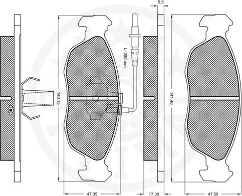 Optimal 9900 - Brake Pad Set, disc brake autospares.lv