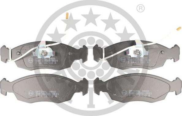 Optimal 9900 - Brake Pad Set, disc brake autospares.lv