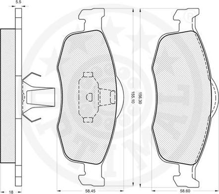 Optimal 9939 - Brake Pad Set, disc brake autospares.lv