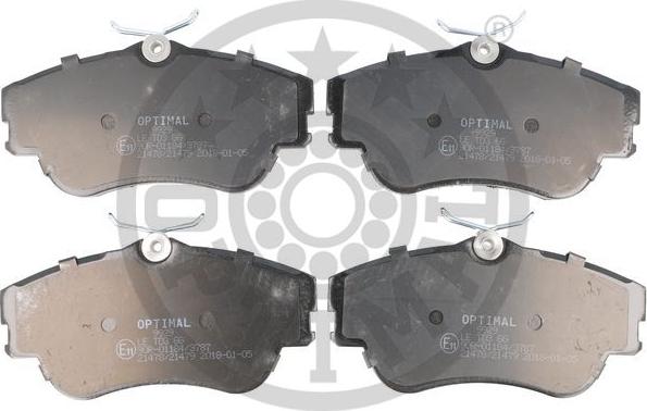 Optimal 9929 - Brake Pad Set, disc brake autospares.lv