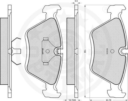 Optimal 9970 - Brake Pad Set, disc brake autospares.lv