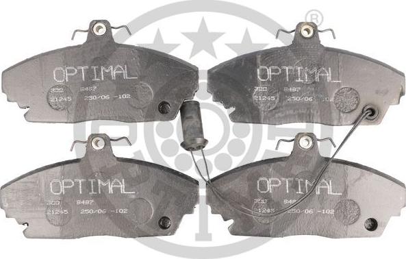 Optimal 9497 - Brake Pad Set, disc brake autospares.lv