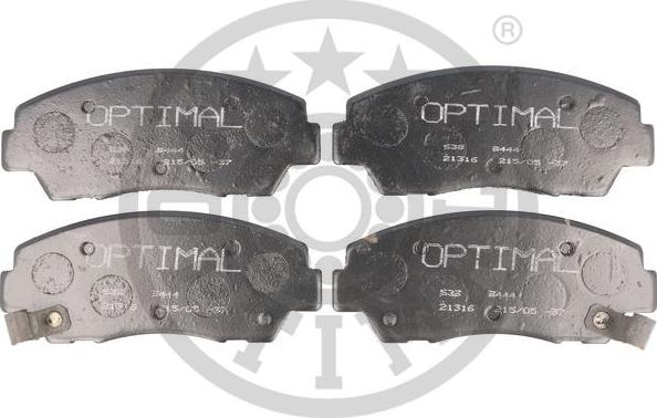 Optimal 9444 - Brake Pad Set, disc brake autospares.lv