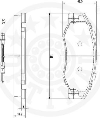 Optimal 9446 - Brake Pad Set, disc brake autospares.lv