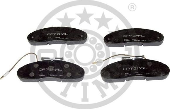 Optimal 9465 - Brake Pad Set, disc brake autospares.lv