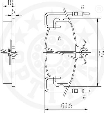 Optimal 9416 - Brake Pad Set, disc brake autospares.lv