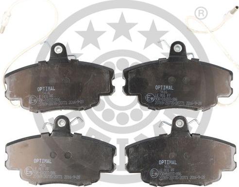 Optimal 9416 - Brake Pad Set, disc brake autospares.lv