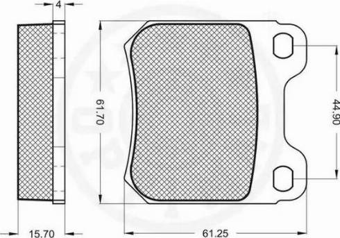 Optimal 9480 - Brake Pad Set, disc brake autospares.lv