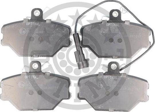 Optimal 9542 - Brake Pad Set, disc brake autospares.lv