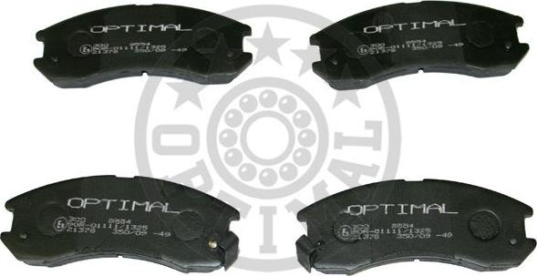 Optimal 9554 - Brake Pad Set, disc brake autospares.lv