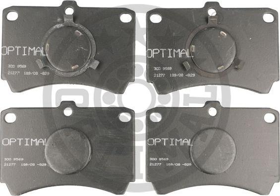 Optimal 9569 - Brake Pad Set, disc brake autospares.lv