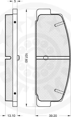 Optimal 9560 - Brake Pad Set, disc brake autospares.lv