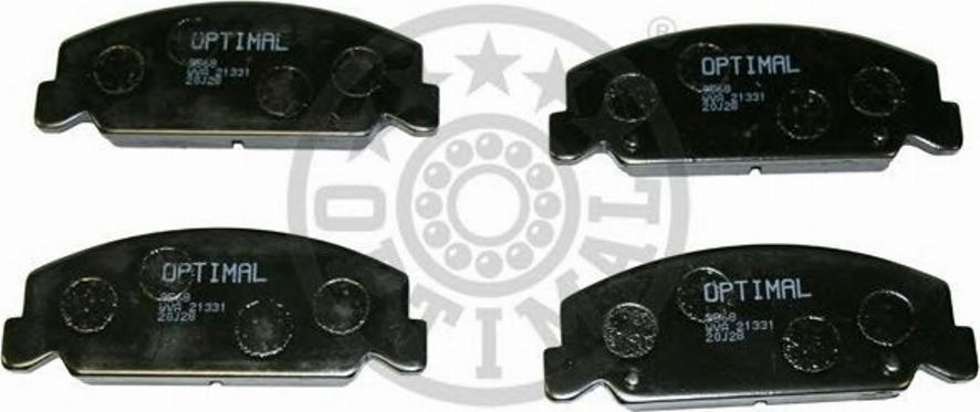 Optimal 9568 - Brake Pad Set, disc brake autospares.lv