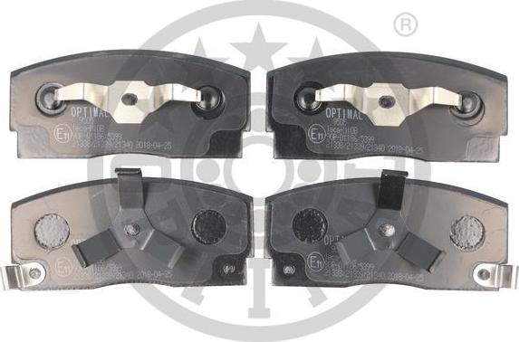 Optimal 9505 - Brake Pad Set, disc brake autospares.lv