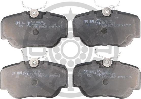 Optimal 9585 - Brake Pad Set, disc brake autospares.lv