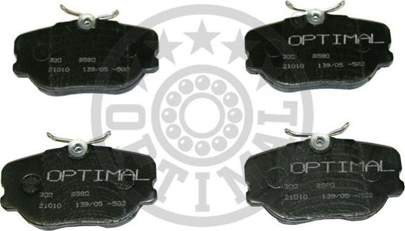 Optimal 9580 - Brake Pad Set, disc brake autospares.lv