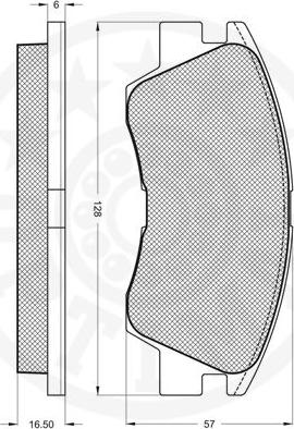 Optimal 9581 - Brake Pad Set, disc brake autospares.lv