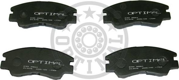 Optimal 9581 - Brake Pad Set, disc brake autospares.lv