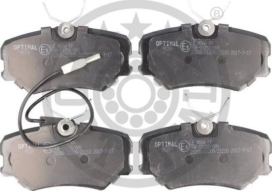 Optimal 9539 - Brake Pad Set, disc brake autospares.lv