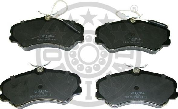 Optimal 9522 - Brake Pad Set, disc brake autospares.lv