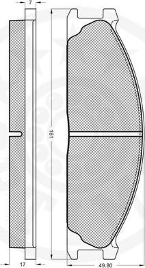 Optimal 9578 - Brake Pad Set, disc brake autospares.lv