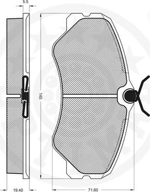 Optimal 9640 - Brake Pad Set, disc brake autospares.lv