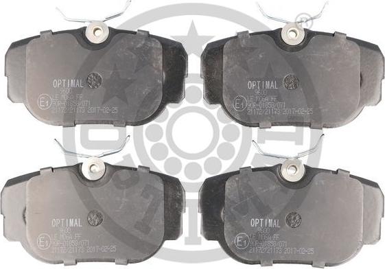 Optimal 9600 - Brake Pad Set, disc brake autospares.lv