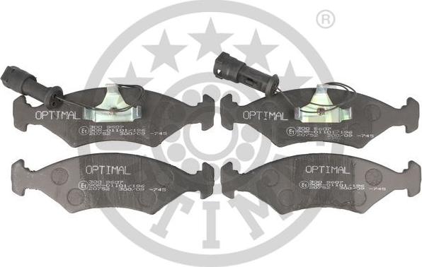 Optimal 9607 - Brake Pad Set, disc brake autospares.lv