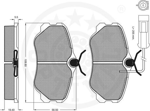 Optimal 9615 - Brake Pad Set, disc brake autospares.lv