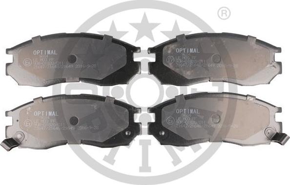 Optimal 9684 - Brake Pad Set, disc brake autospares.lv