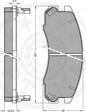 Optimal 9633 - Brake Pad Set, disc brake autospares.lv