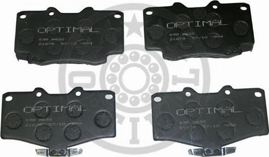 Optimal 9632 - Brake Pad Set, disc brake autospares.lv