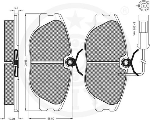 Optimal 9678 - Brake Pad Set, disc brake autospares.lv