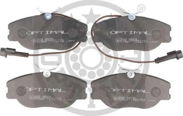 Optimal 9678 - Brake Pad Set, disc brake autospares.lv