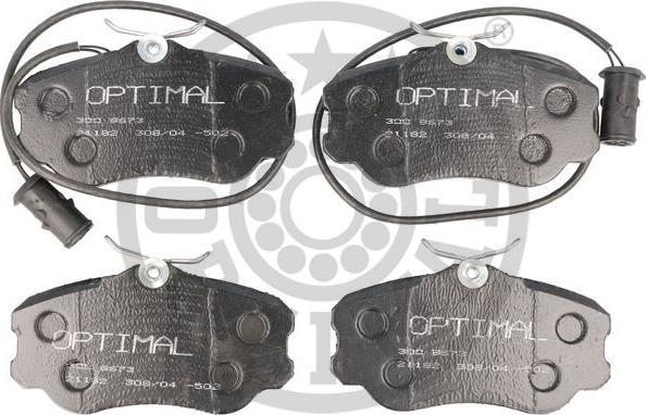 Optimal 9673 - Brake Pad Set, disc brake autospares.lv