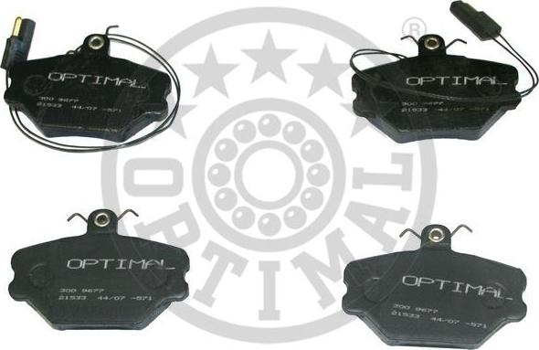 Optimal 9677 - Brake Pad Set, disc brake autospares.lv