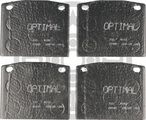 Optimal 9192 - Brake Pad Set, disc brake autospares.lv