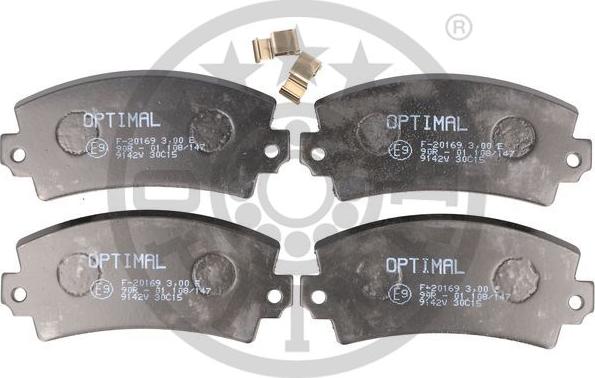 Optimal 9142A - Brake Pad Set, disc brake autospares.lv