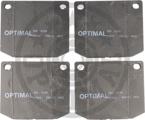 Optimal 9168 - Brake Pad Set, disc brake autospares.lv