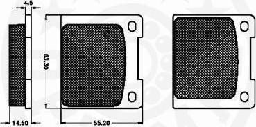 Optimal 9106 - Brake Pad Set, disc brake autospares.lv