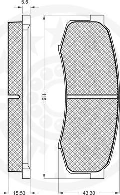 Optimal 9809 - Brake Pad Set, disc brake autospares.lv