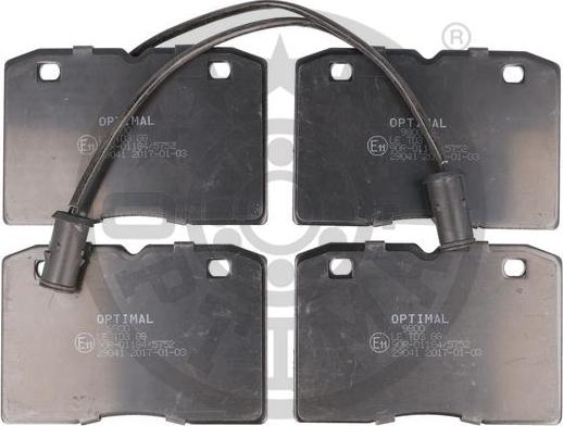 Optimal 9800 - Brake Pad Set, disc brake autospares.lv