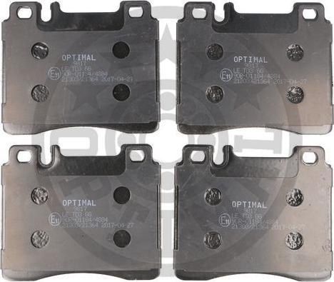 Optimal 9817 - Brake Pad Set, disc brake autospares.lv