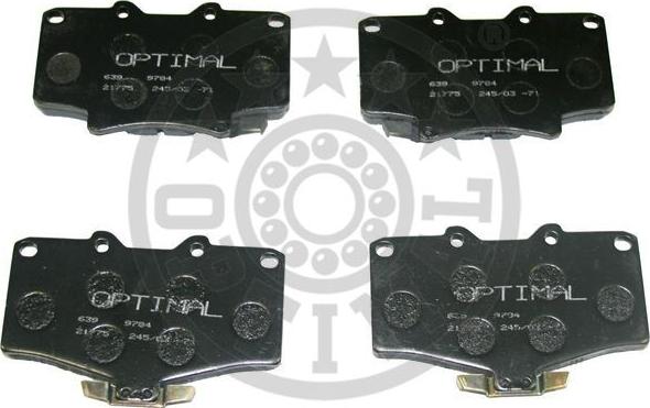 Optimal 9880 - Brake Pad Set, disc brake autospares.lv