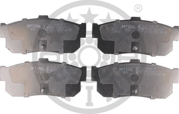 Optimal BP-09834 - Brake Pad Set, disc brake autospares.lv